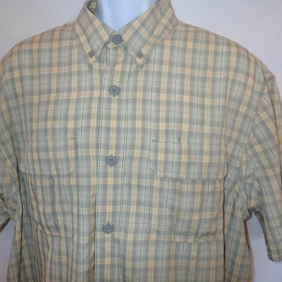 Duluth Trading Co Mens Vented Short Sleeve Plaid L - Picture 3 of 5